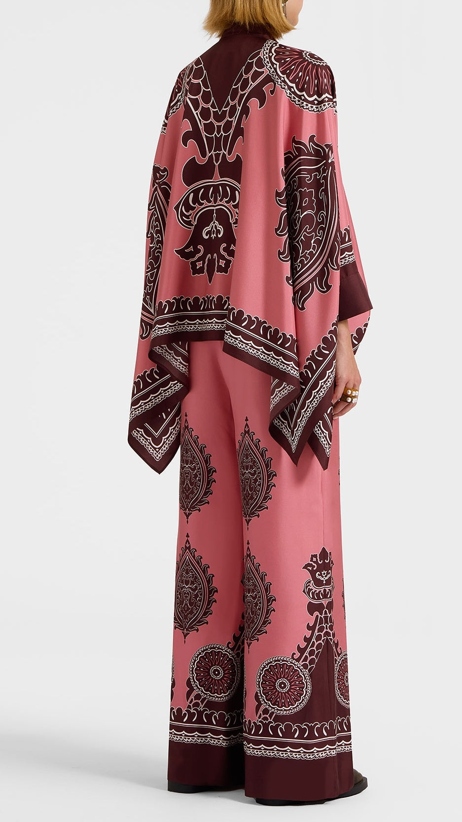 Dusky Rose Roman Silk Blend Co-Ord Set