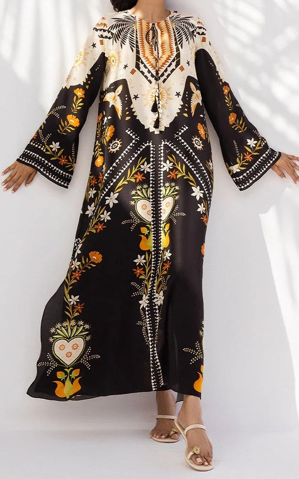 Bloom Noir Kaftan