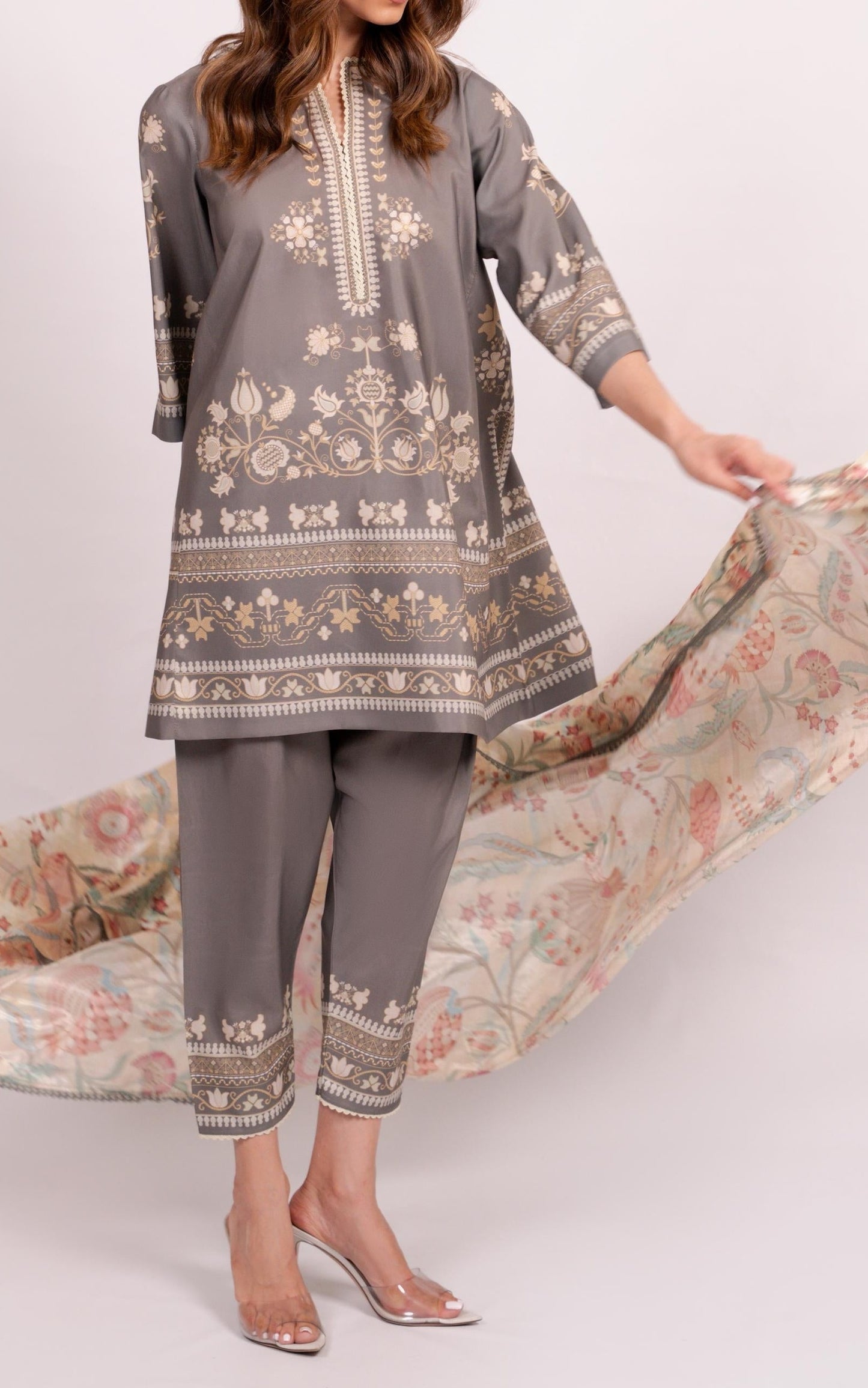Co-Ord Set Ash Grey Grace