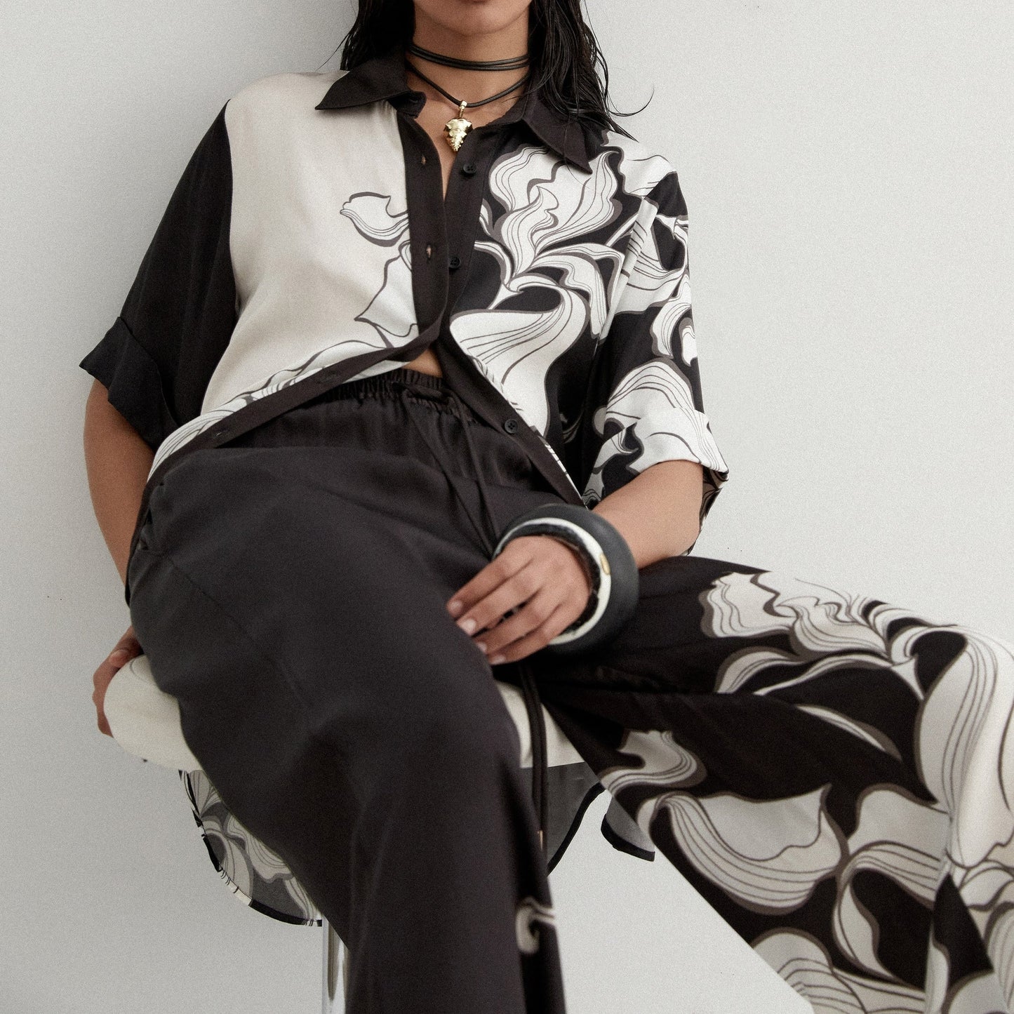 Monochrome Swirl Co-Ord Set