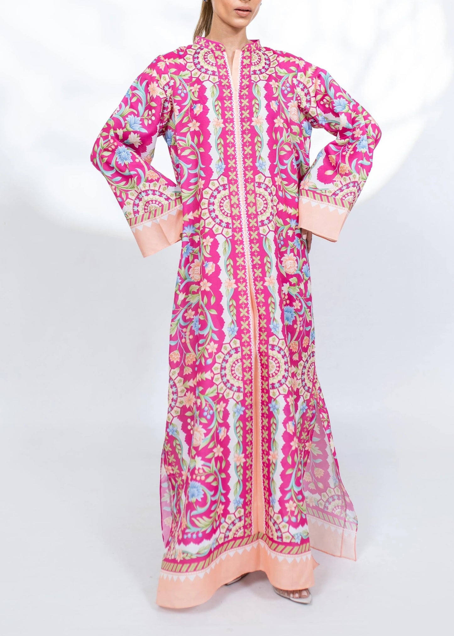 Majestic Bloom silk Kaftan