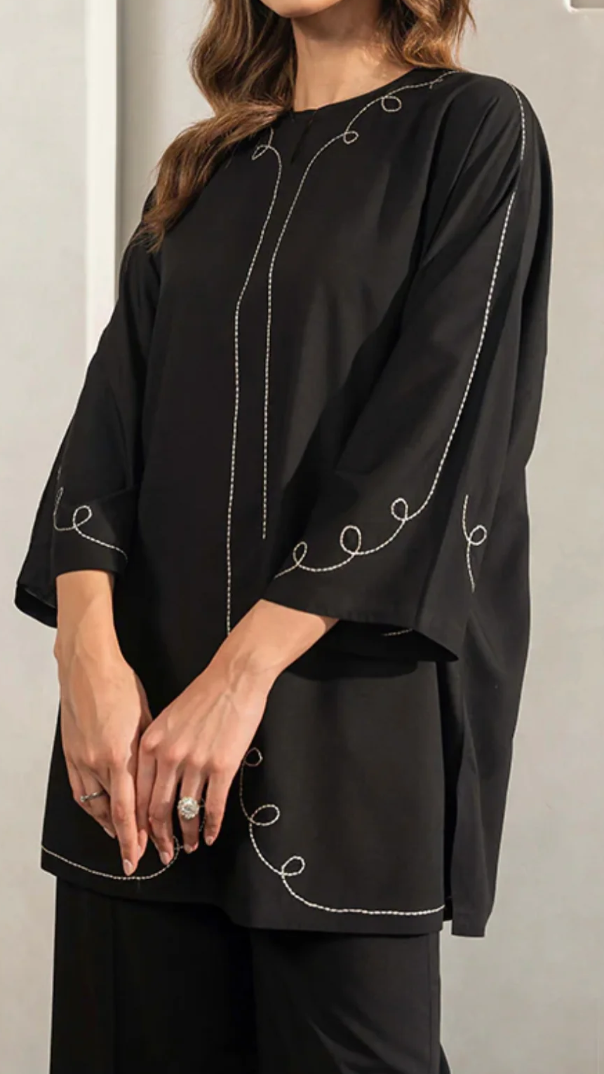 Noir Elegance Italian Cotton Co-ord Set