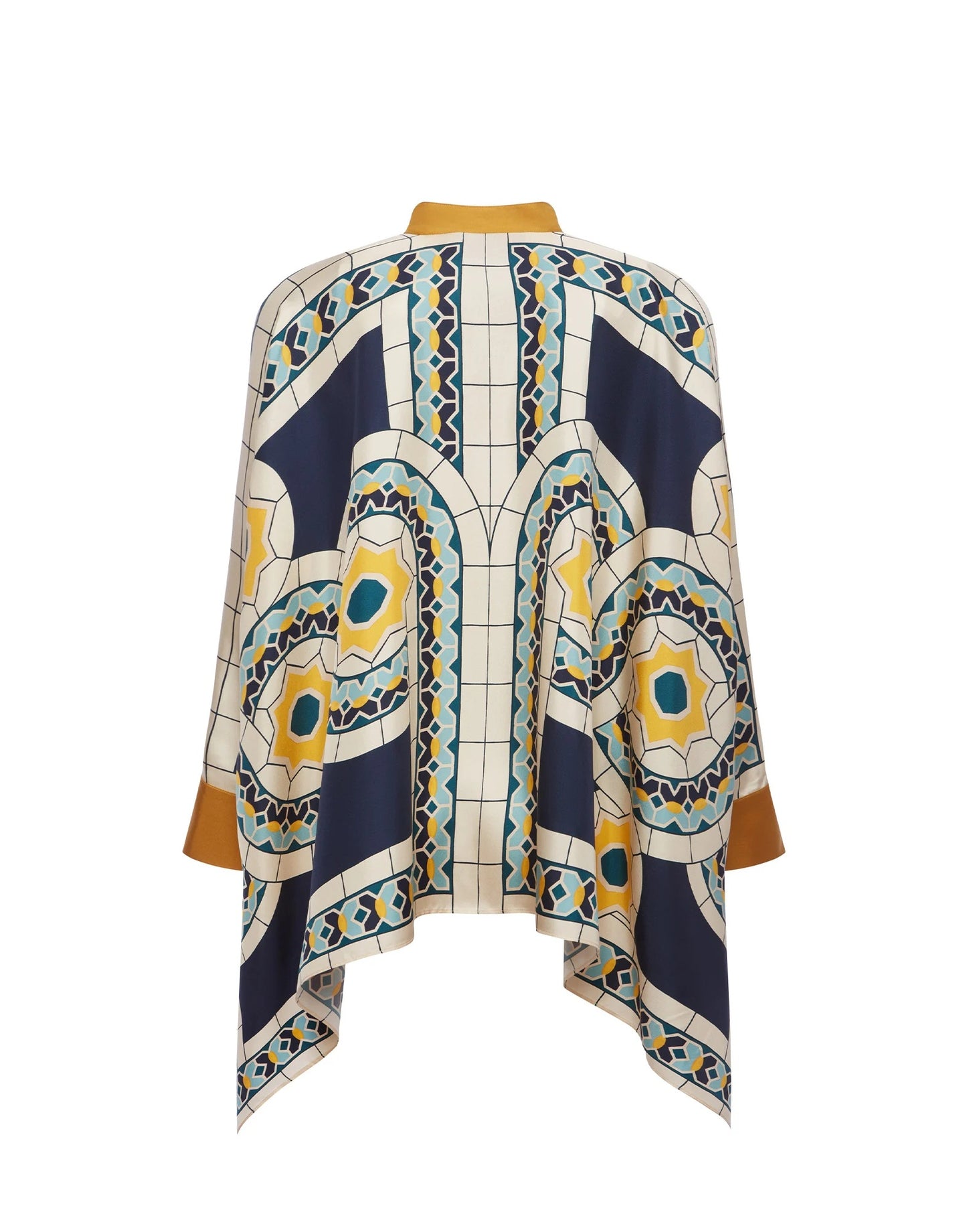 Mediterranean Mosaic Roman Silk Blend Kaftan Co-Ord Set