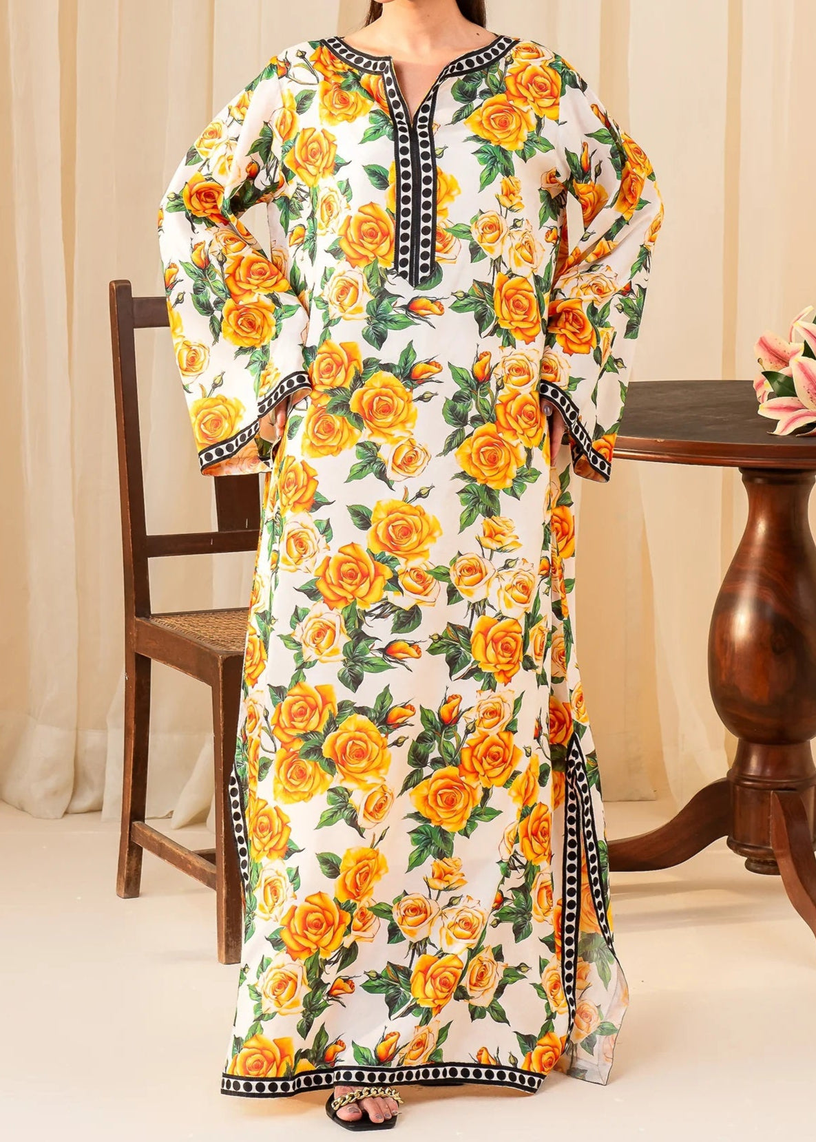 Golden Bloom Kaftan
