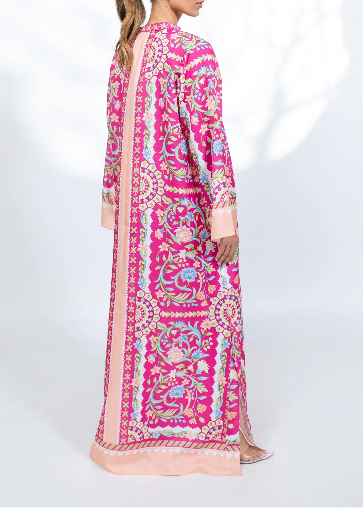 Majestic Bloom silk Kaftan
