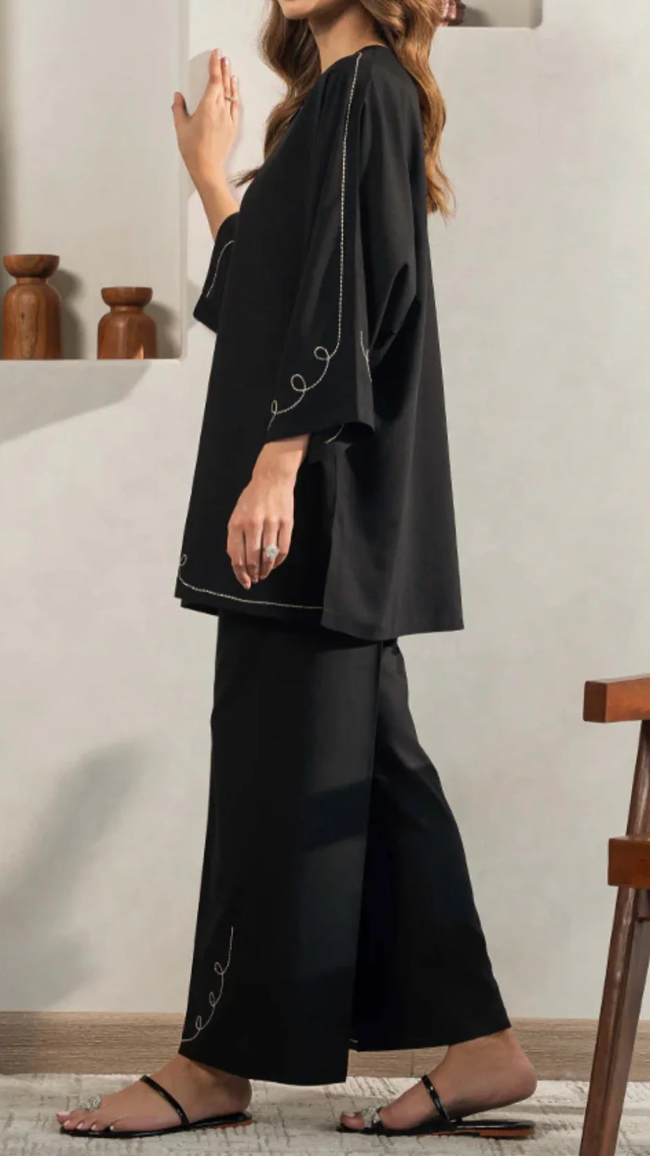 Noir Elegance Italian Cotton Co-ord Set