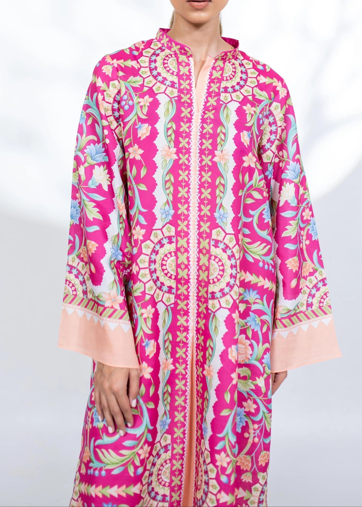 Majestic Bloom silk Kaftan