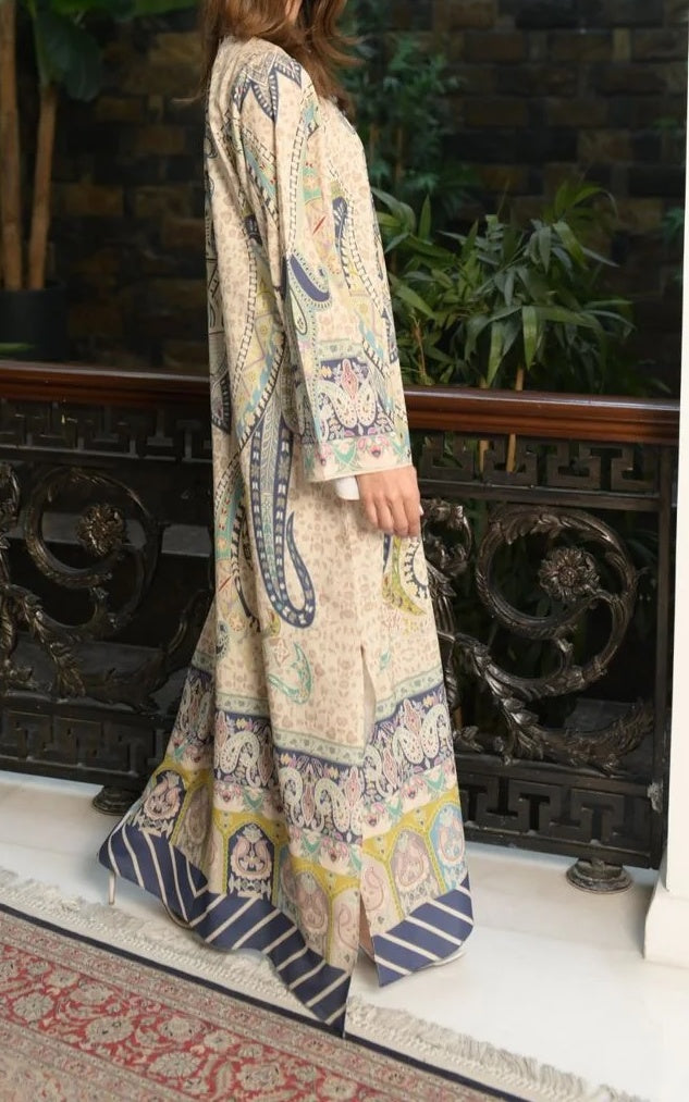 Regal Paisley Soft Premium Crepe Kaftan