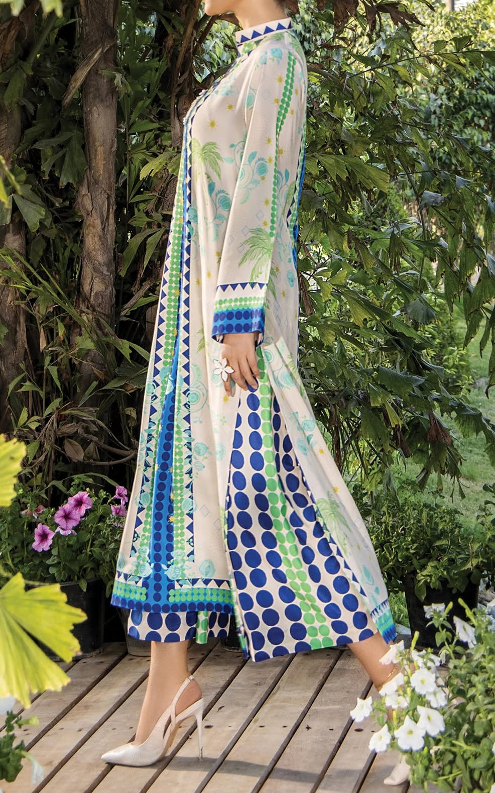 Palm Breeze Swiss Cotton Kaftan Set
