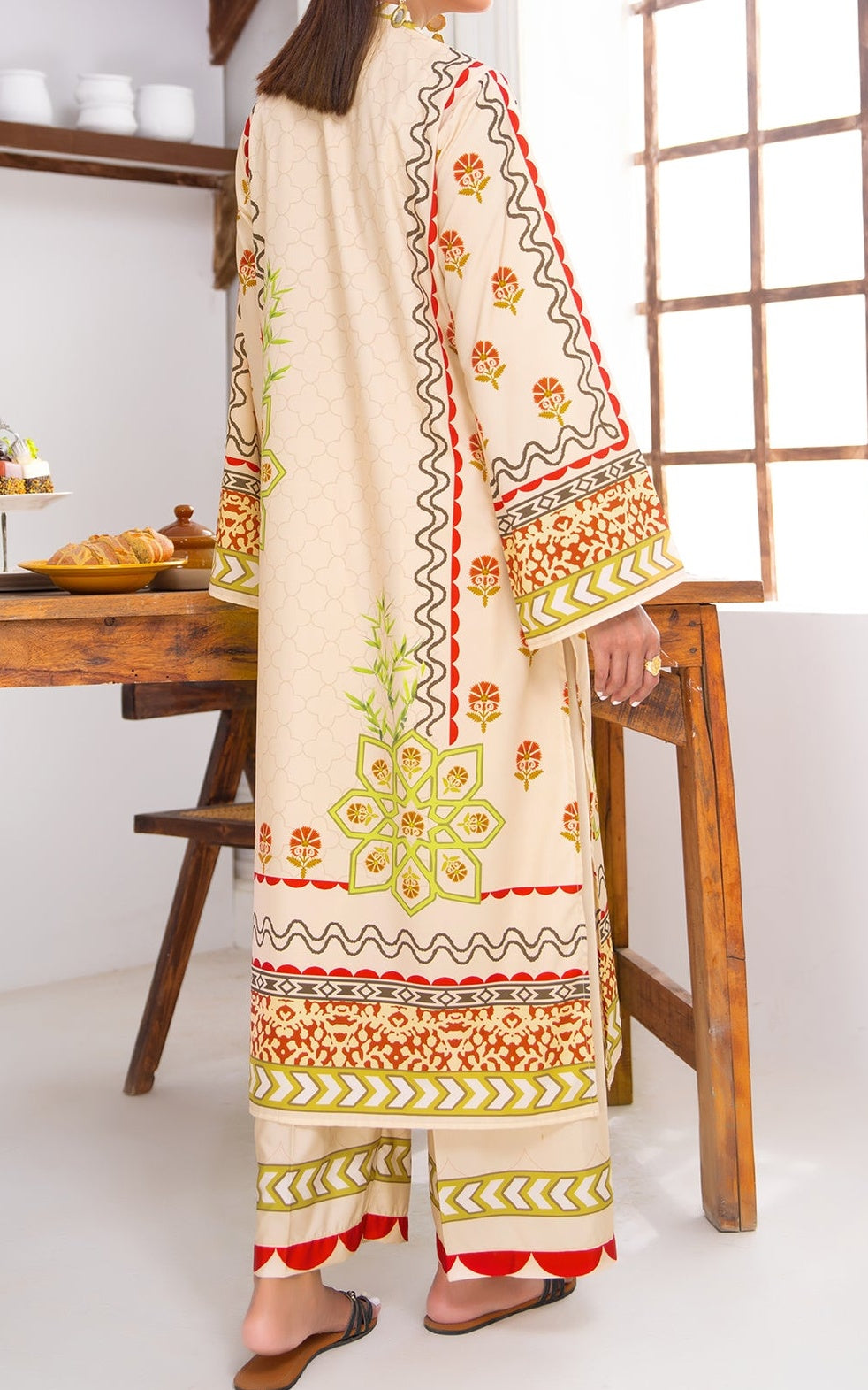 Golden Oasis Swiss Cotton Kaftan Set