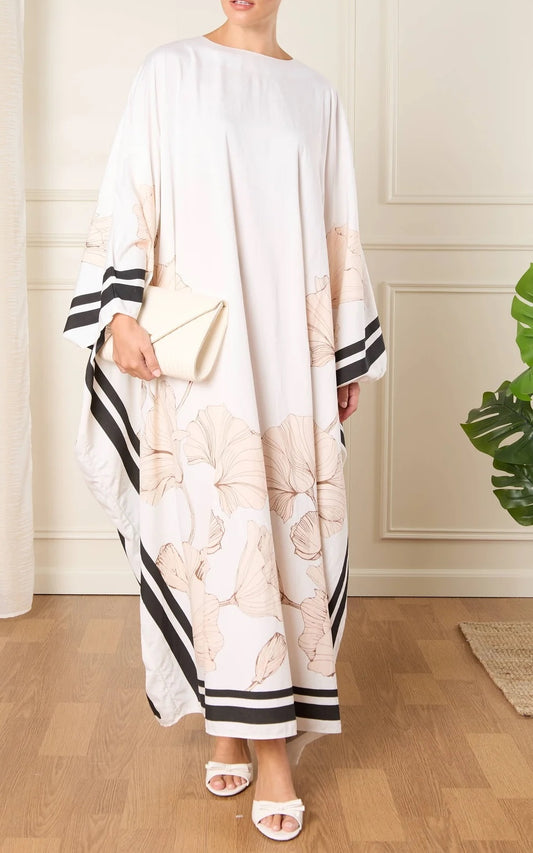 Ivory Botanica Heavy Cotton Blend Kaftan