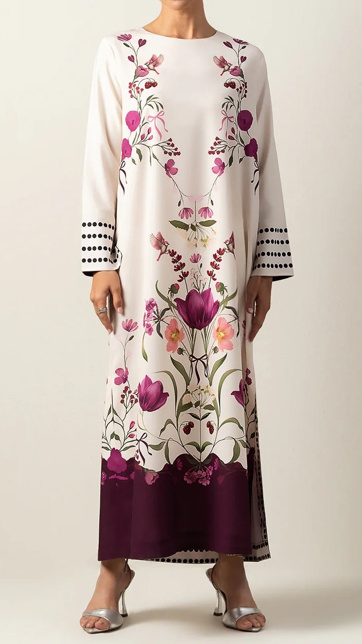 Rosette Plum Kaftan
