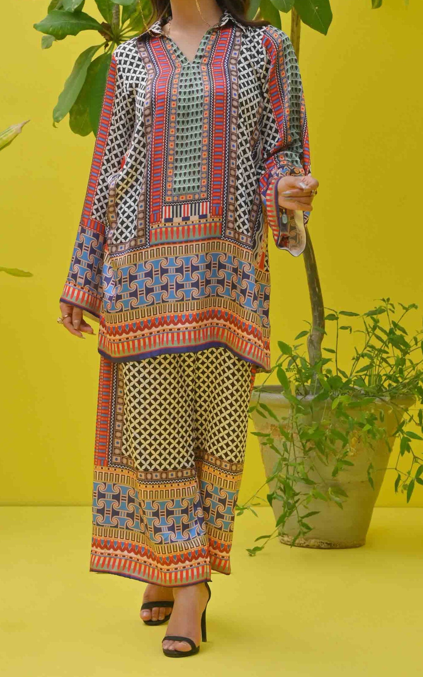Bold Geometric Print Co-Ord Set