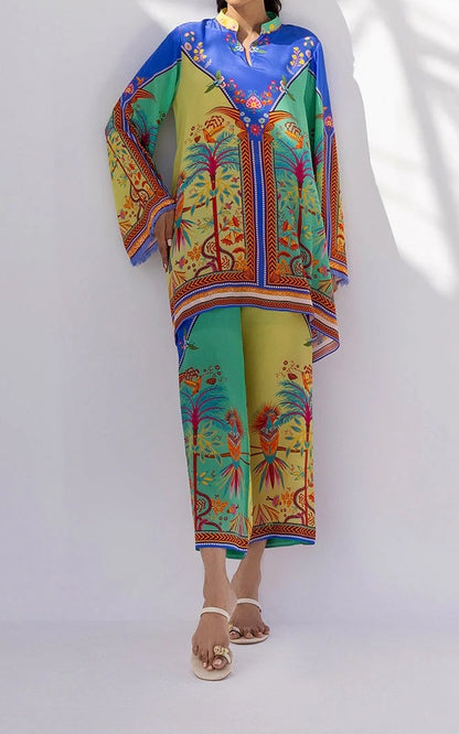 Tropical Paradise Median Silk Crepe Co-Ord Set