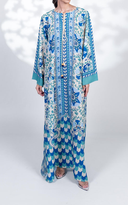 Sapphire Bloom Kaftan