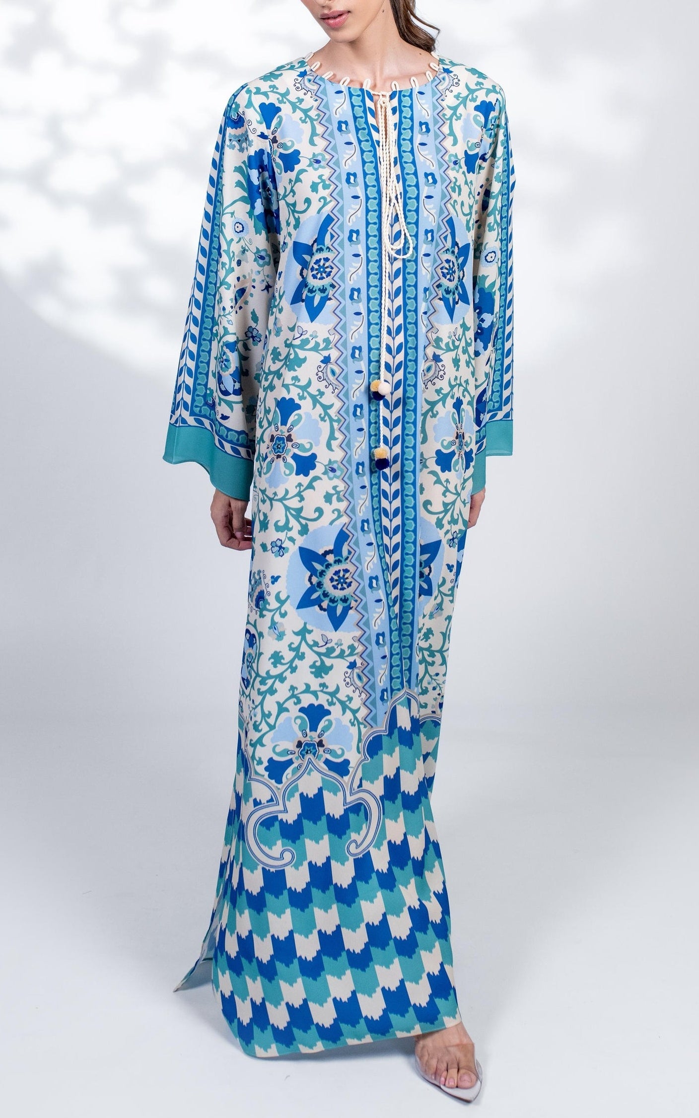 Sapphire Bloom Kaftan