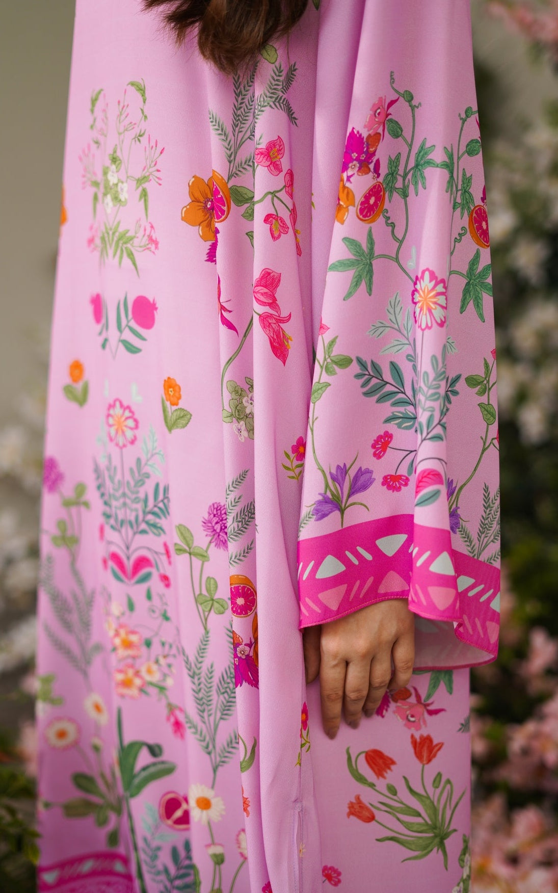 Pink Bloom Kaftan