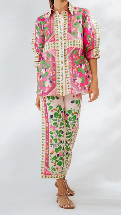 Floral Satin Set