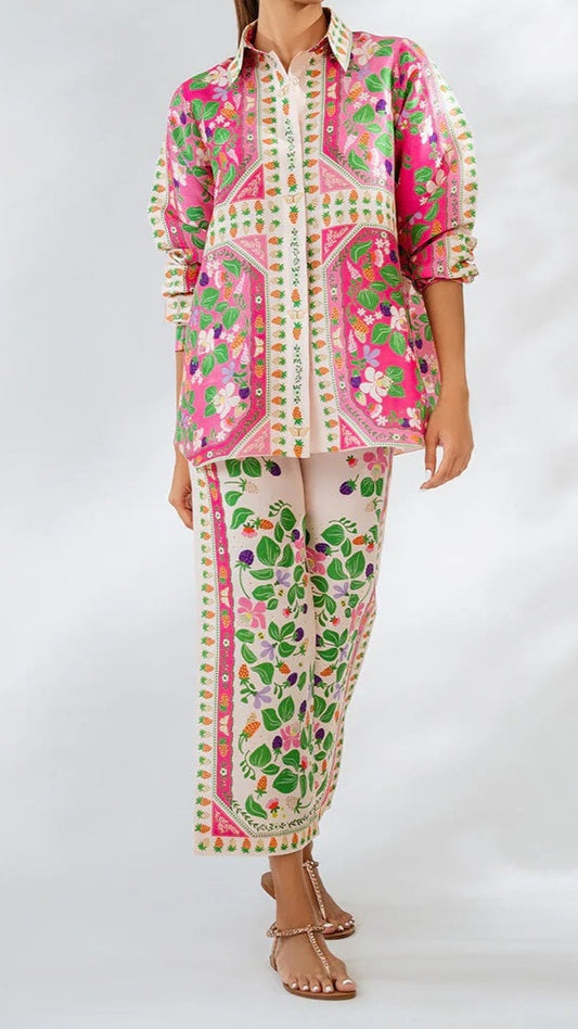 Floral Satin Set