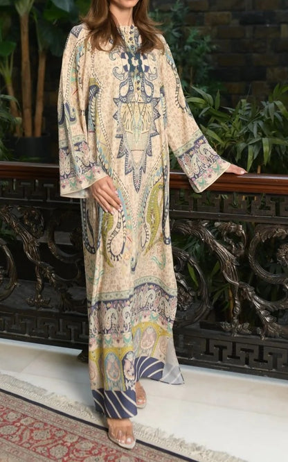 Regal Paisley Soft Premium Crepe Kaftan