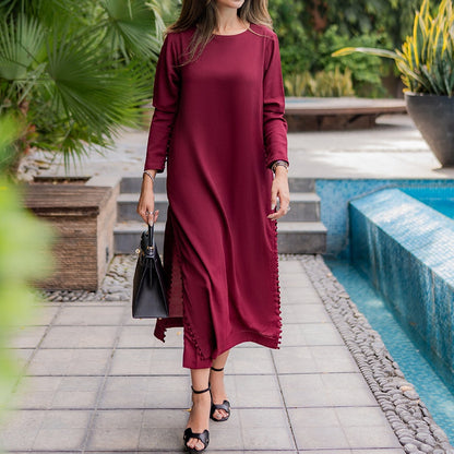 Timeless Berry Crepe Kaftan