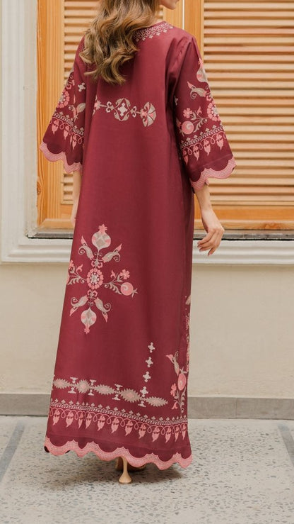 Ruby Heritage Cutwork Kaftan