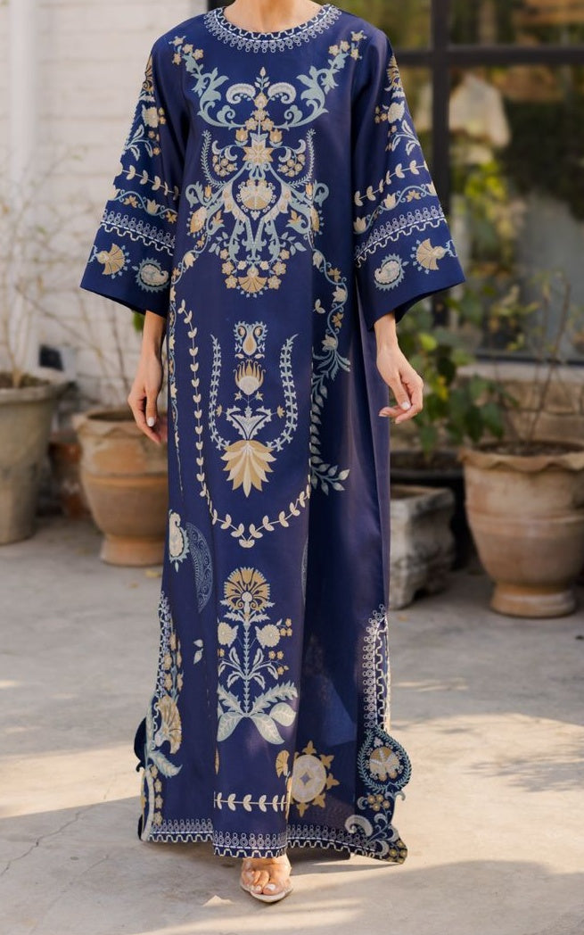 Navy Blue Premium Ornamental Kaftan