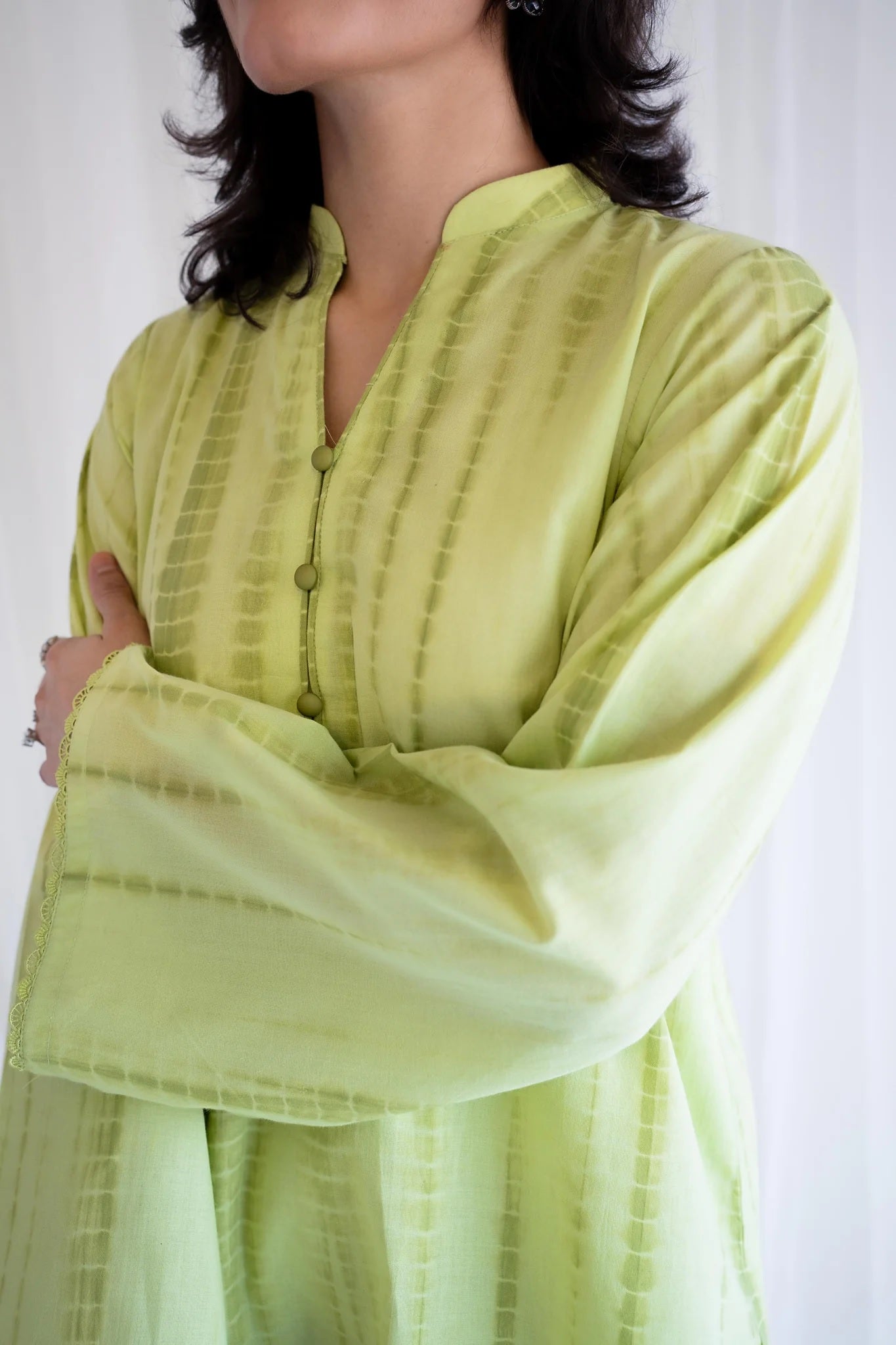 Lime Serenity Superior Cotton Blend Co-Ord Set