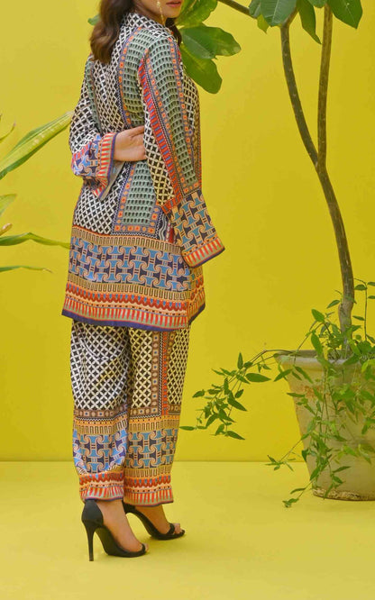 Bold Geometric Print Co-Ord Set