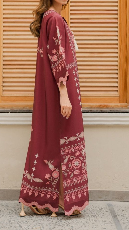 Ruby Heritage Cutwork Kaftan