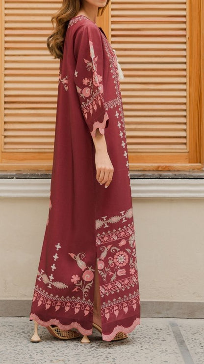 Ruby Heritage Cutwork Kaftan