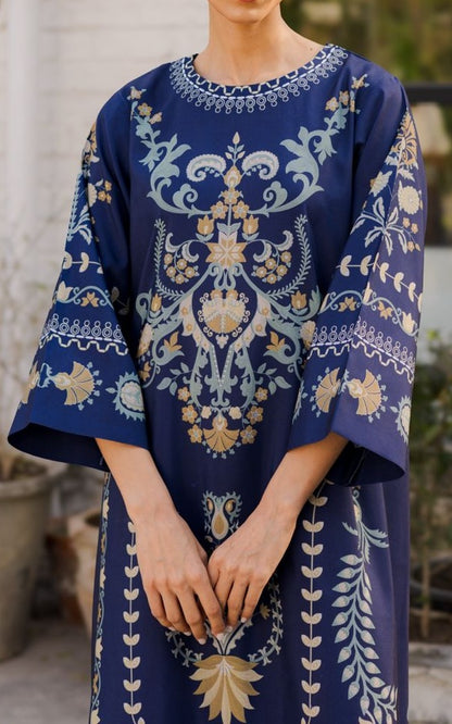 Navy Blue Premium Ornamental Kaftan