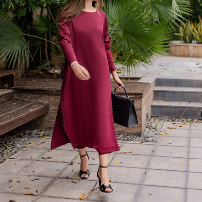 Timeless Berry Crepe Kaftan