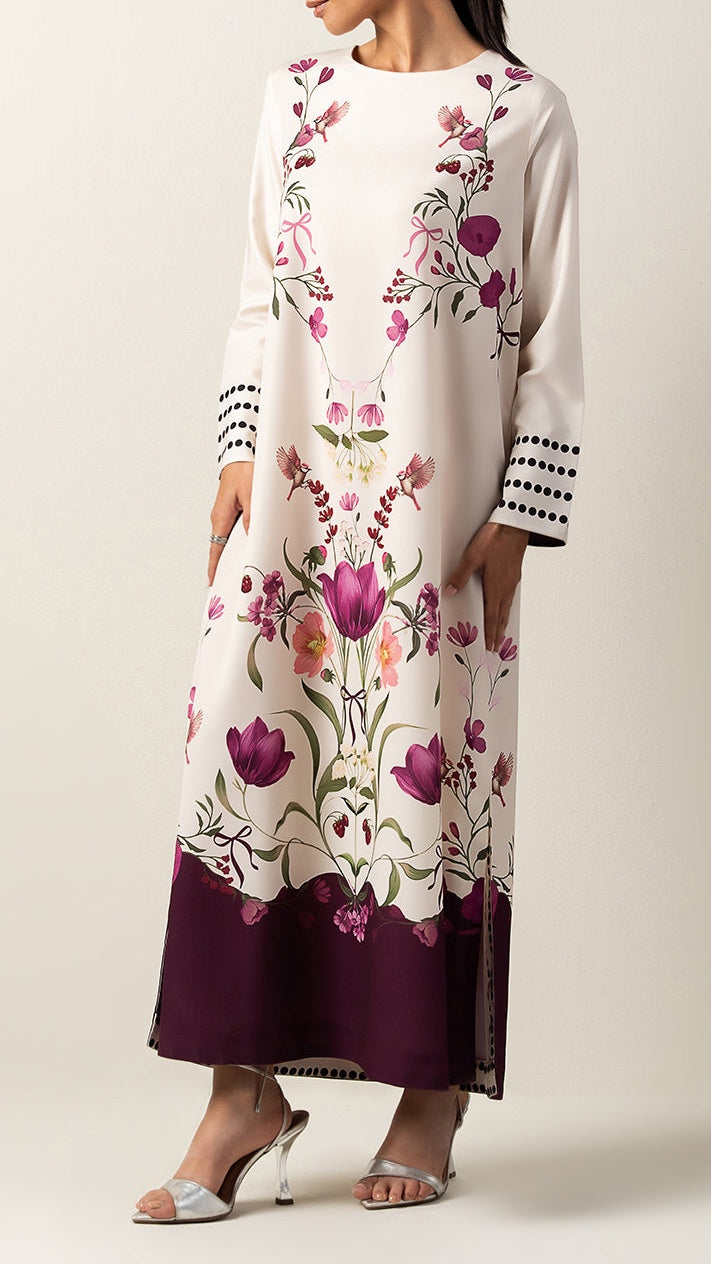 Rosette Plum Kaftan