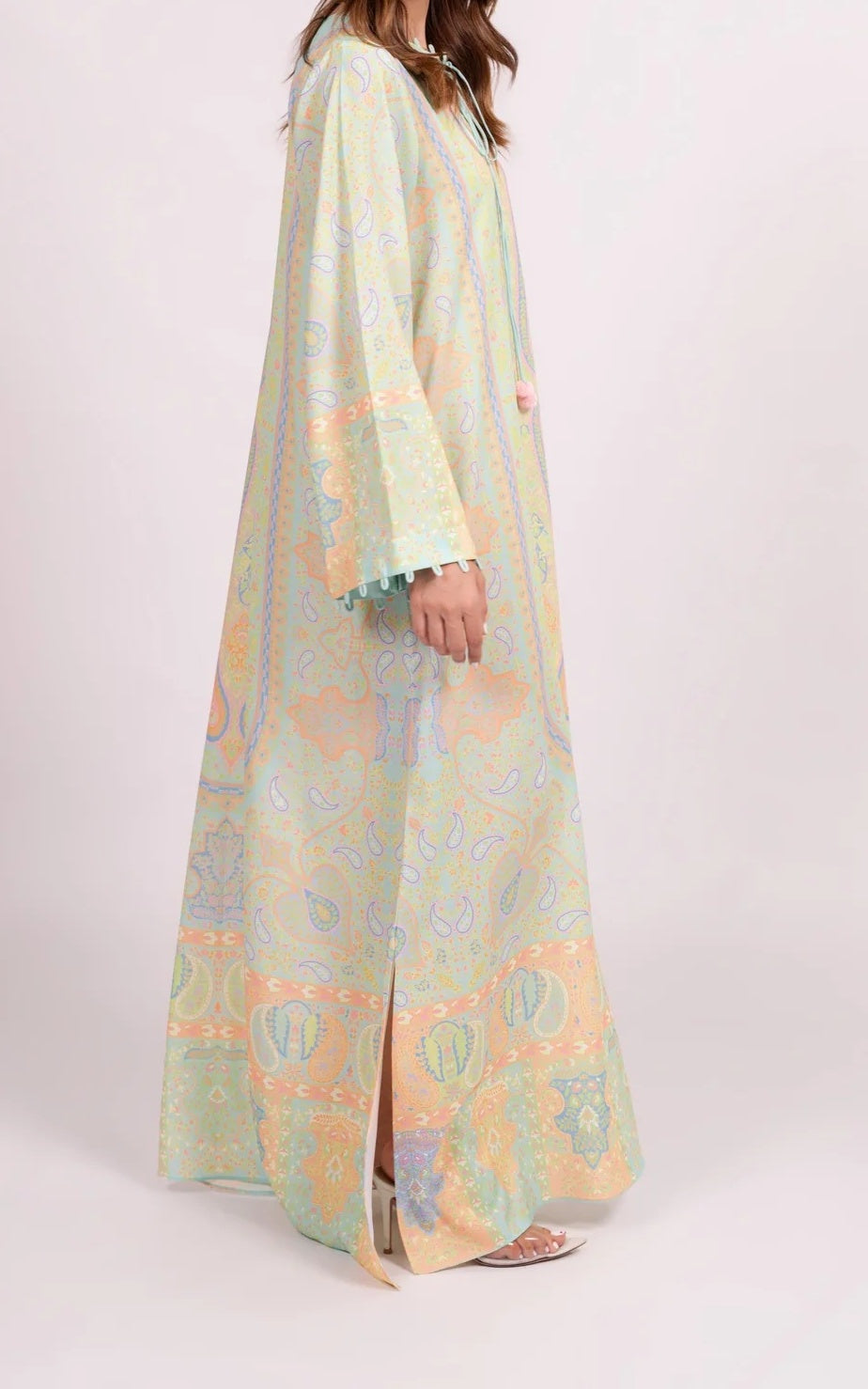 Pastel Paisley Premium Soft Crepe Kaftan