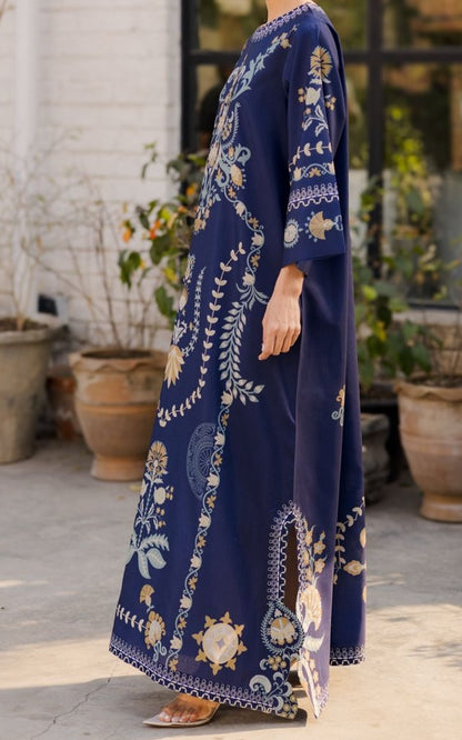 Navy Blue Premium Ornamental Kaftan