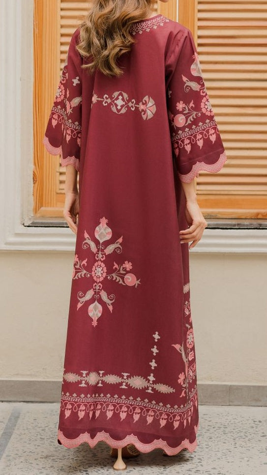 Ruby Heritage Cutwork Kaftan