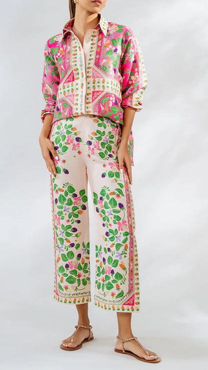 Floral Satin Set