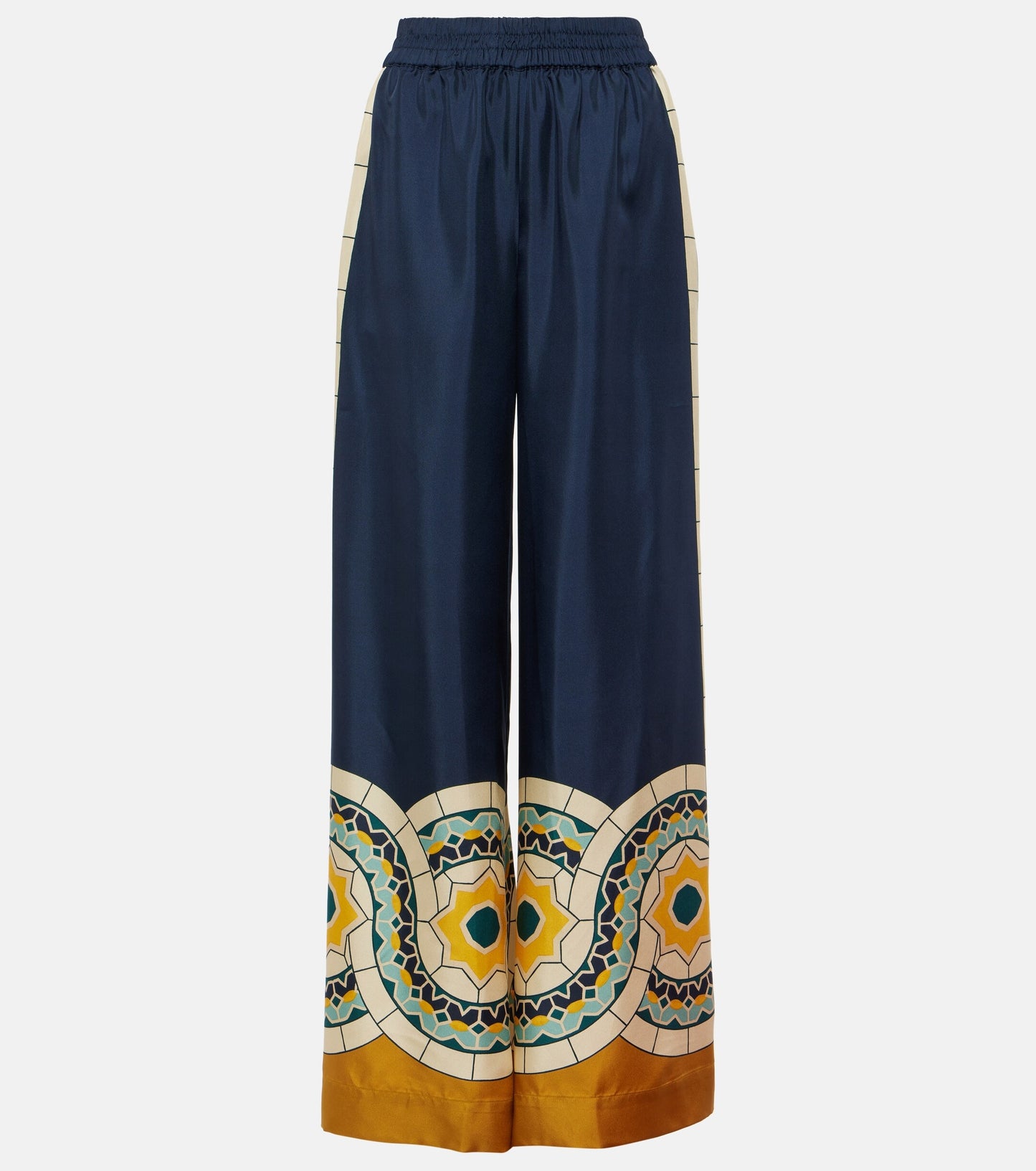 Mediterranean Mosaic Roman Silk Blend Kaftan Co-Ord Set