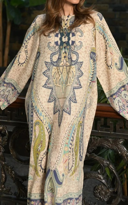 Regal Paisley Soft Premium Crepe Kaftan