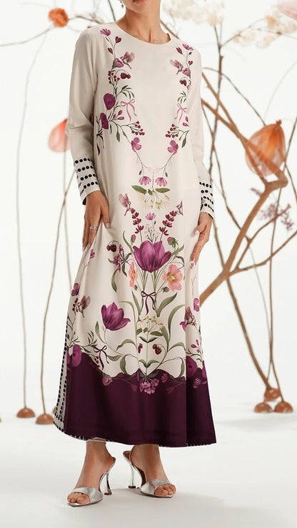 Rosette Plum Kaftan