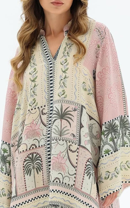 Palm Garden Elegance – Madian Silk Crepe Co-ord Set