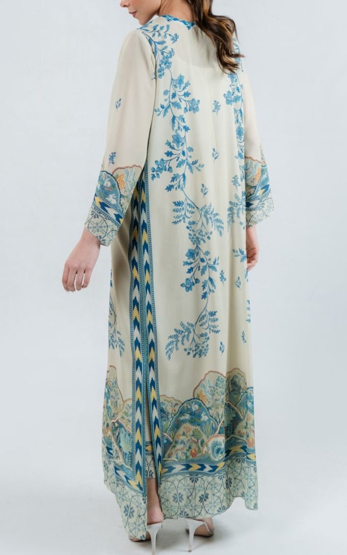 Azure Elegance – Soft BSY Crepe Dress