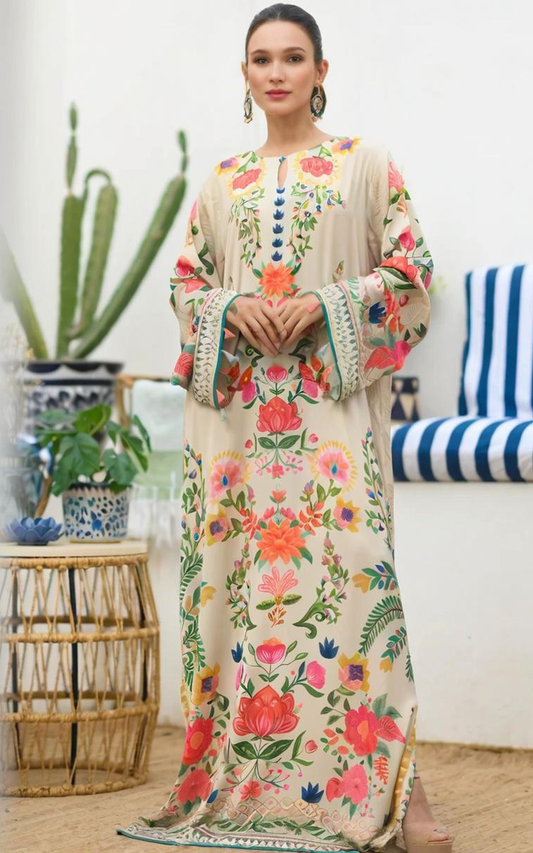 Blooming Eden Premium Soft Crepe Kaftan