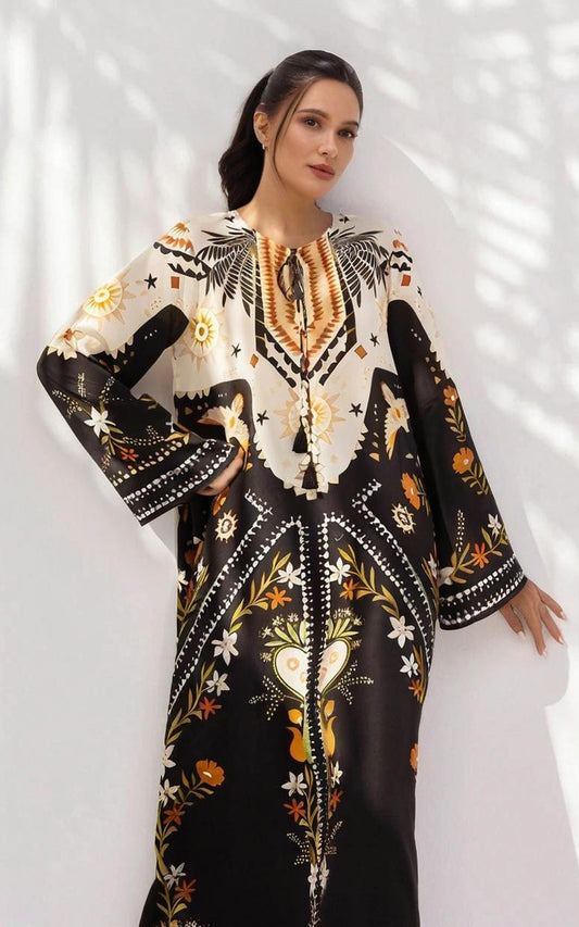 Bloom Noir Kaftan