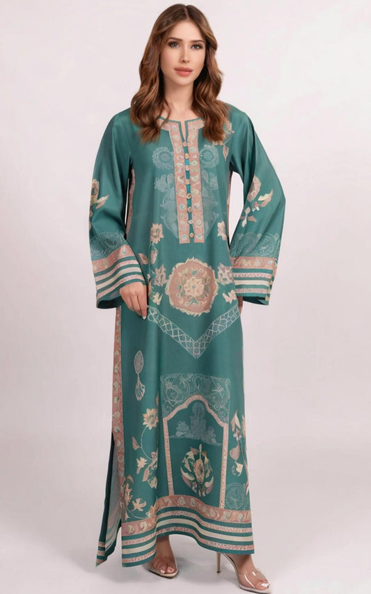 Bloom Bloom Emerald Kaftan