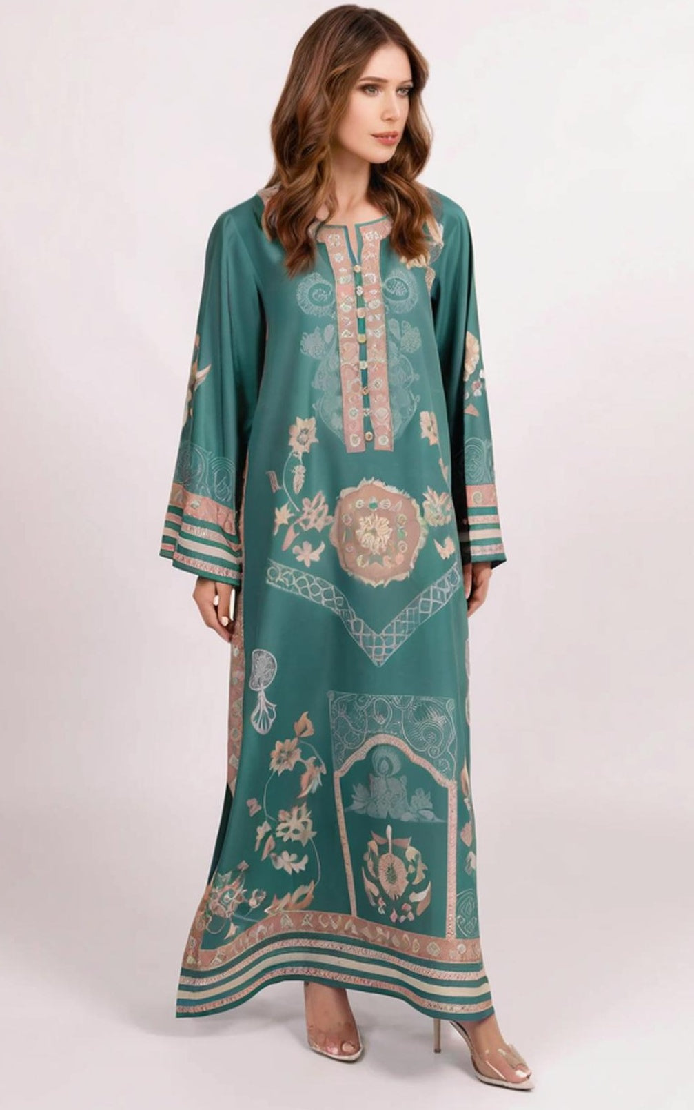 Bloom Bloom Emerald Kaftan
